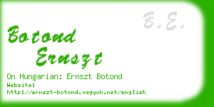 botond ernszt business card